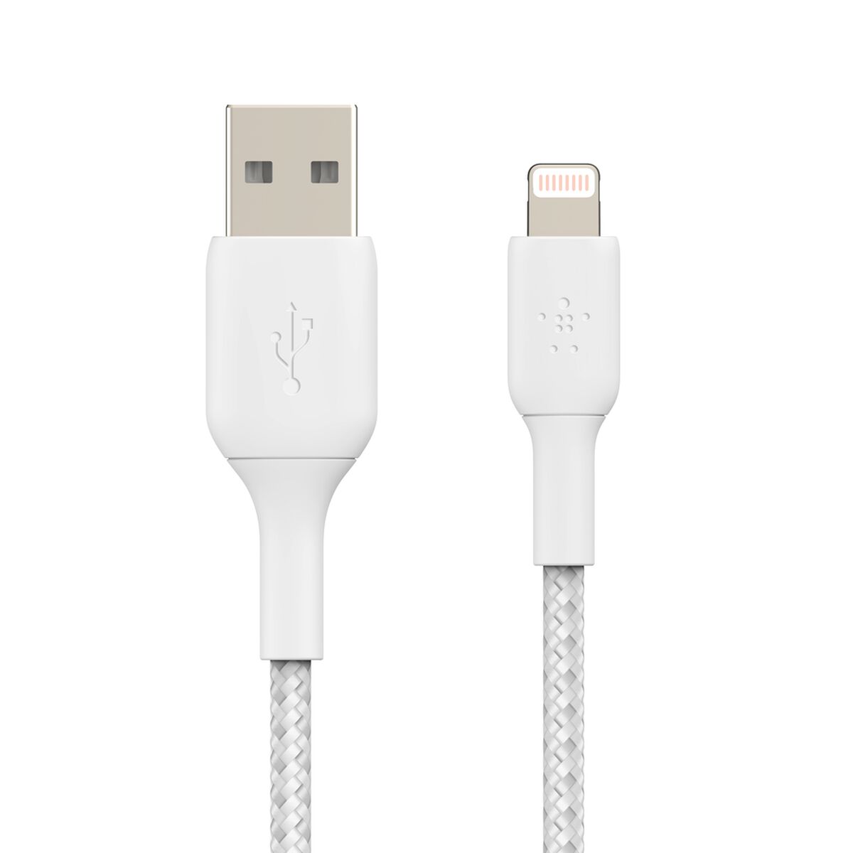 Belkin - BoostCharge USB-A Cable Braided Cable to Lightning 1.5 Meters 2 Pack - White