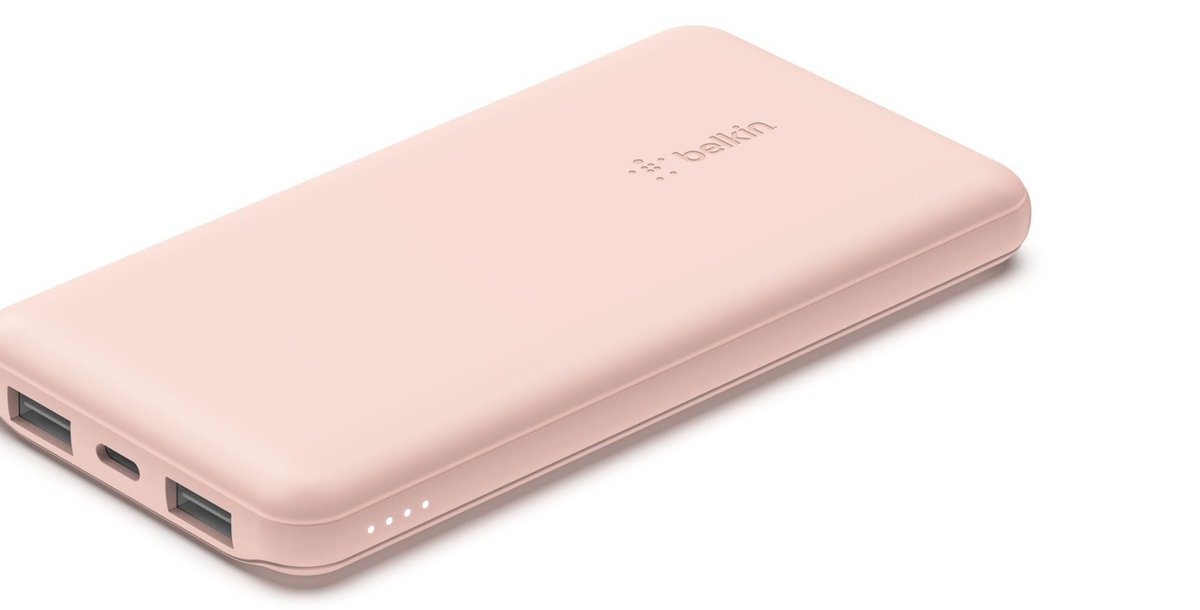Belkin - BoostCharge 10 000 mAh 15 Watt - Rose Pink