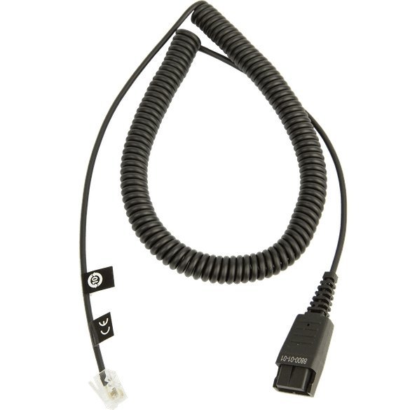JABRA - QD CORD TO RJ10, COILED, 0,5 - 2 METERS, STANDARD-ALLOCATION