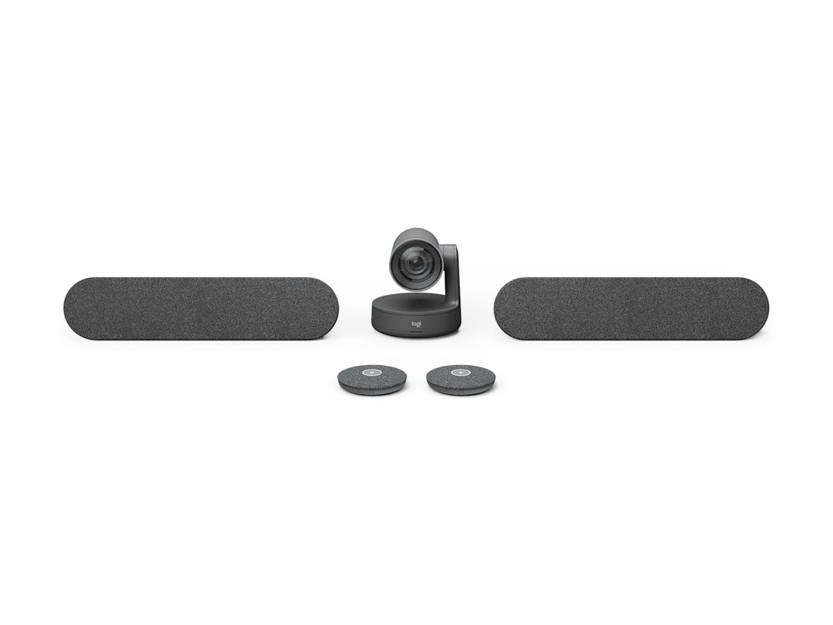 LOGITECH - RALLY PLUS - PREMIUM MODULAR VIDEO CONFERENCING SYSTEM WITH TWO SPEAKERS AND TWO MIC PODS