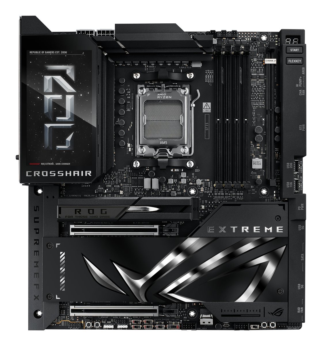 ASUS OP ASUS Motherboard/ATX/AM5/4xDIMM/Max.256GB/DDR5/2xTYPE-C/ 1xHDMI/2xPCIe5x16/1xPCIe4x4/1xPCIe3x1/ 5xM.2/4xSATA/WIFI 7/RAID.