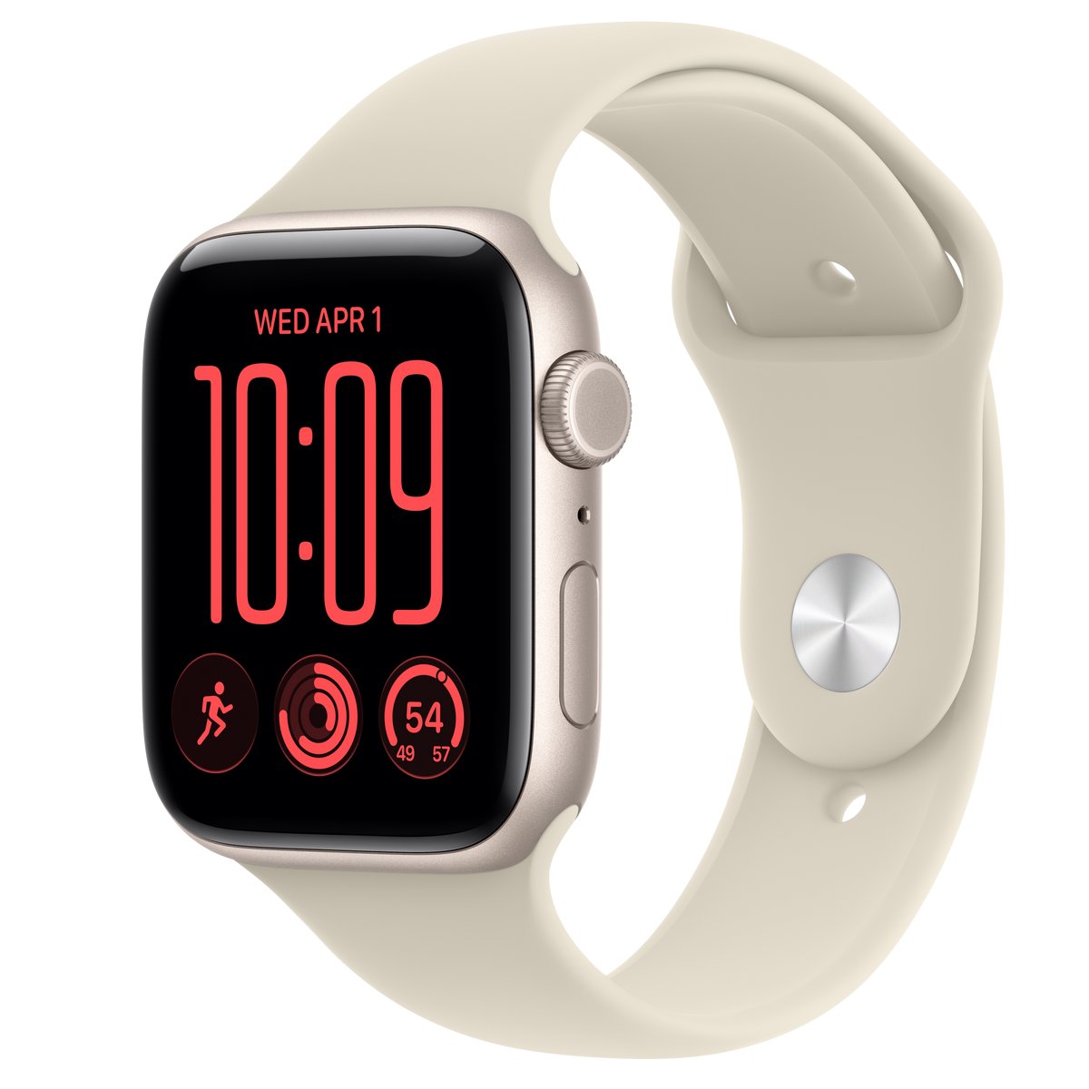 APPLE WATCH SE 3 GPS + CELLULAR 44MM STARLIGHT ALUMINIUM CASE WITH SAND SPORT BAND - S/M