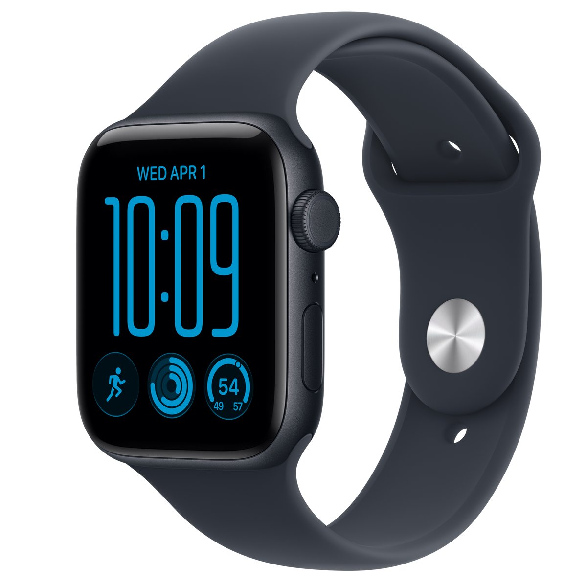 APPLE WATCH SE 3 GPS + CELLULAR 44MM MIDNIGHT ALUMINIUM CASE WITH NAVY BLUE SPORT BAND - S/M