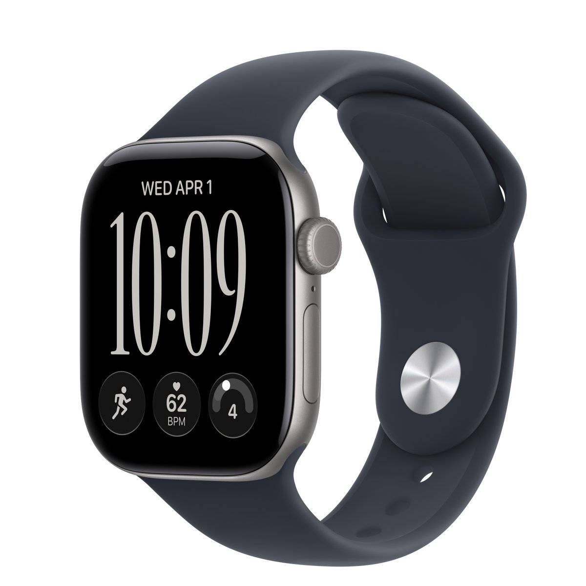 APPLE WATCH SERIES 12 GPS 42MM SPACE GREY ALUMINIUM CASE WITH NAVY BLUE SPORT BAND - S/M