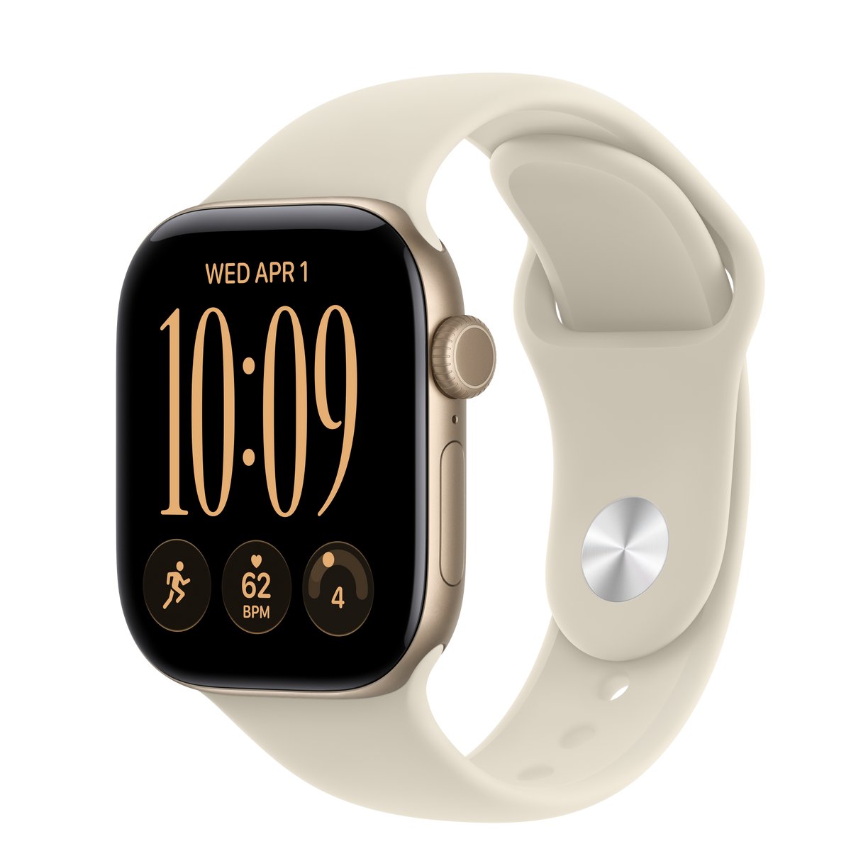 APPLE WATCH SERIES 12 GPS + CELLULAR 42MM LIGHT GOLD ALUMINIUM CASE WITH SAND SPORT BAND - S/M