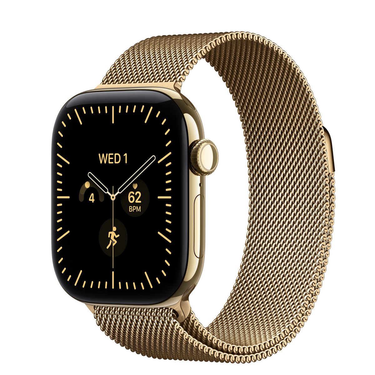 APPLE WATCH SERIES 12 GPS + CELLULAR 42MM RADIANT GOLD TITANIUM CASE WITH RADIANT GOLD MILANESE LOOP