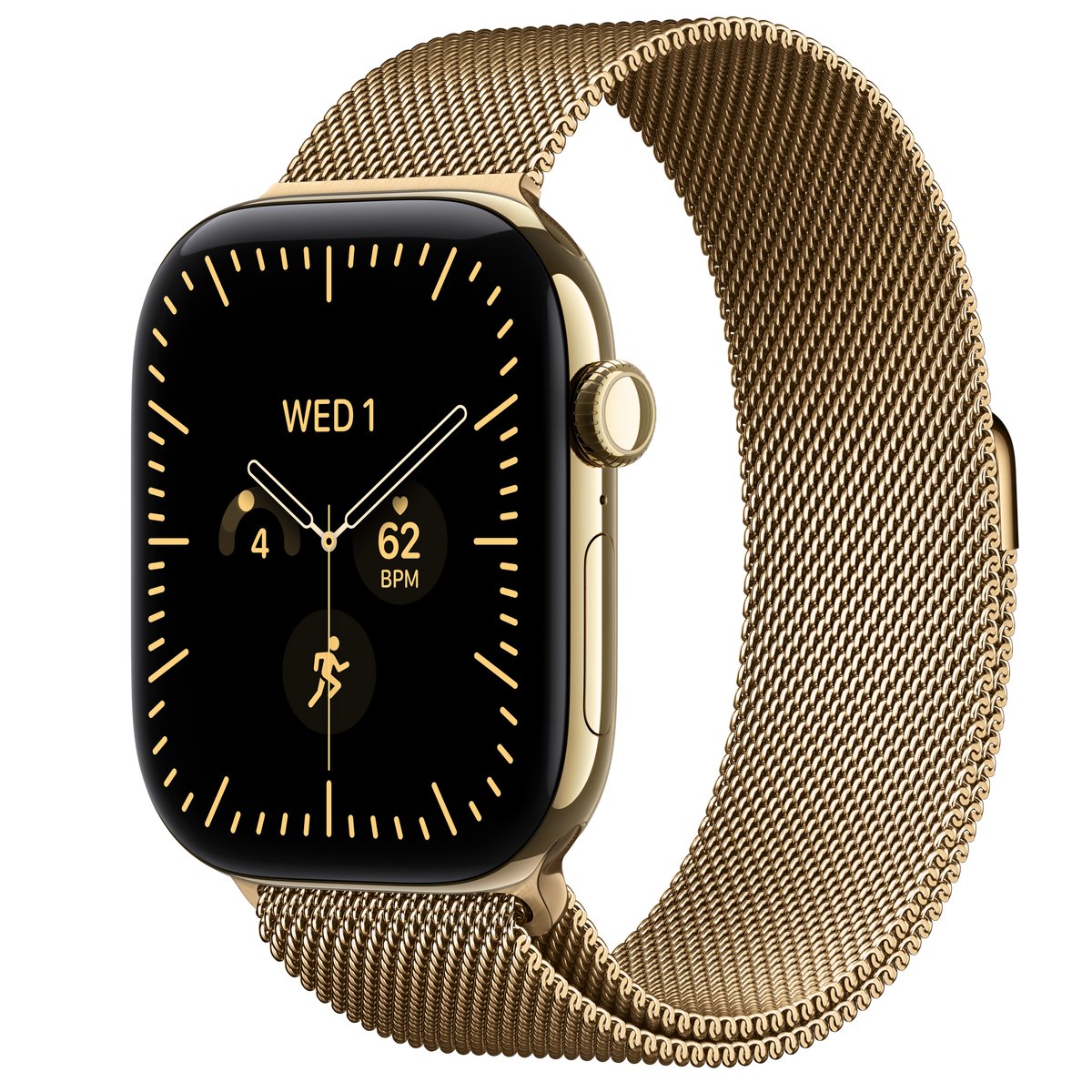 APPLE WATCH SERIES 12 GPS + CELLULAR 46MM RADIANT GOLD TITANIUM CASE WITH RADIANT GOLD MILANESE LOOP - S/M