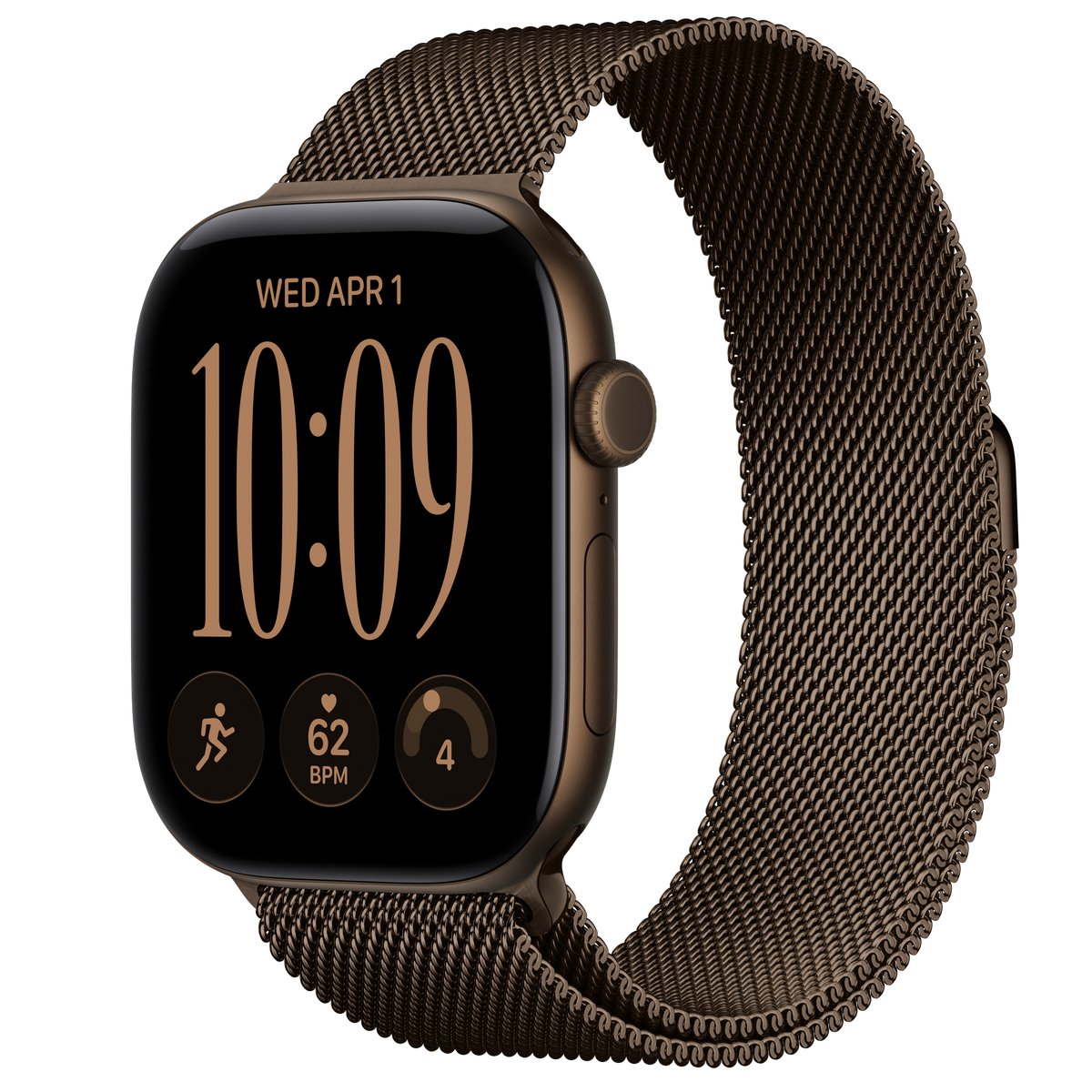 APPLE WATCH SERIES 12 GPS + CELLULAR 46MM DARK BRONZE ALUMINIUM CASE WITH DARK BRONZE MILANESE LOOP - M/L