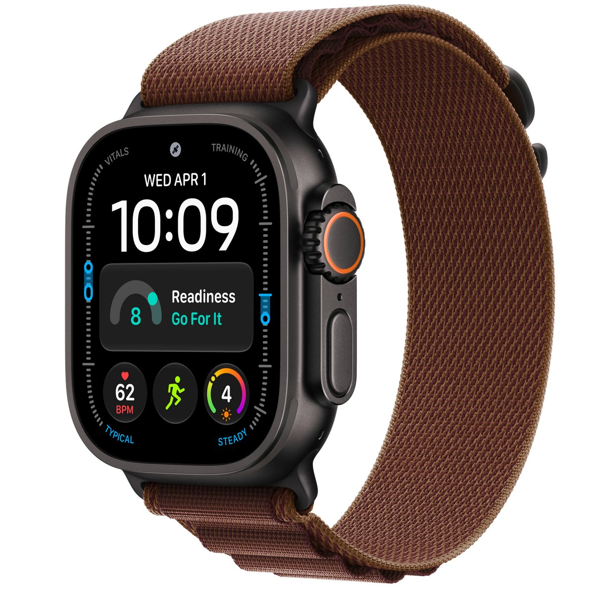 APPLE WATCH ULTRA 4 GPS + CELLULAR 49MM BLACK TITANIUM CASE WITH BURGUNDY ALPINE LOOP - S