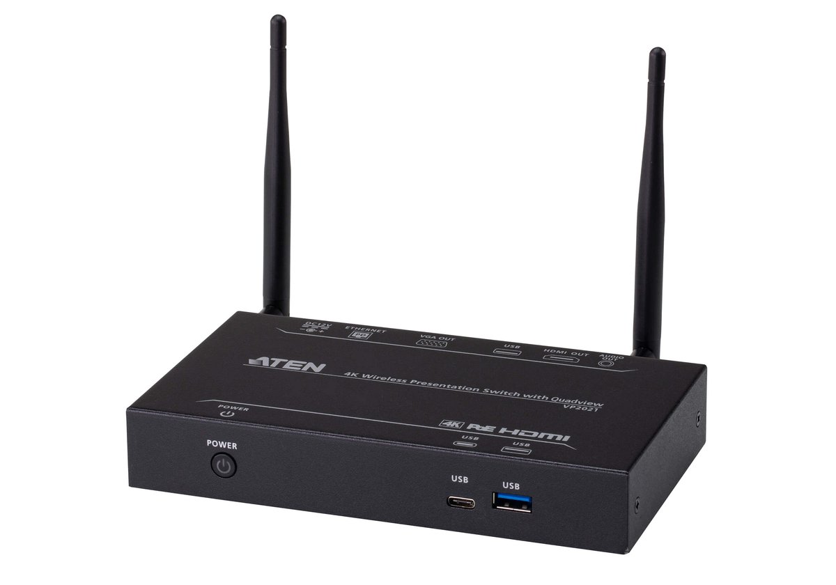 ATEN - 4K Wireless Presentation Switch with Quad View