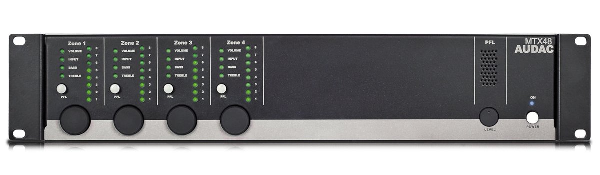 Audac 4-zone audio matrix