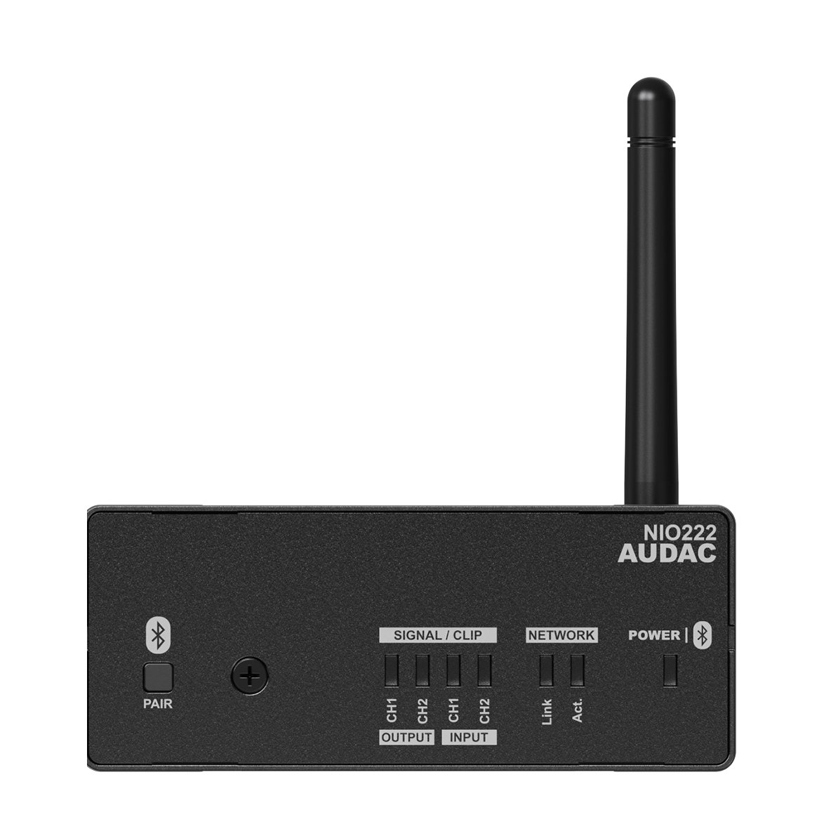 Audac Network I/O mixing breakout box Dante/AES67 - 2 x Mic/Line inputs + 2 x Balanced Line outputs