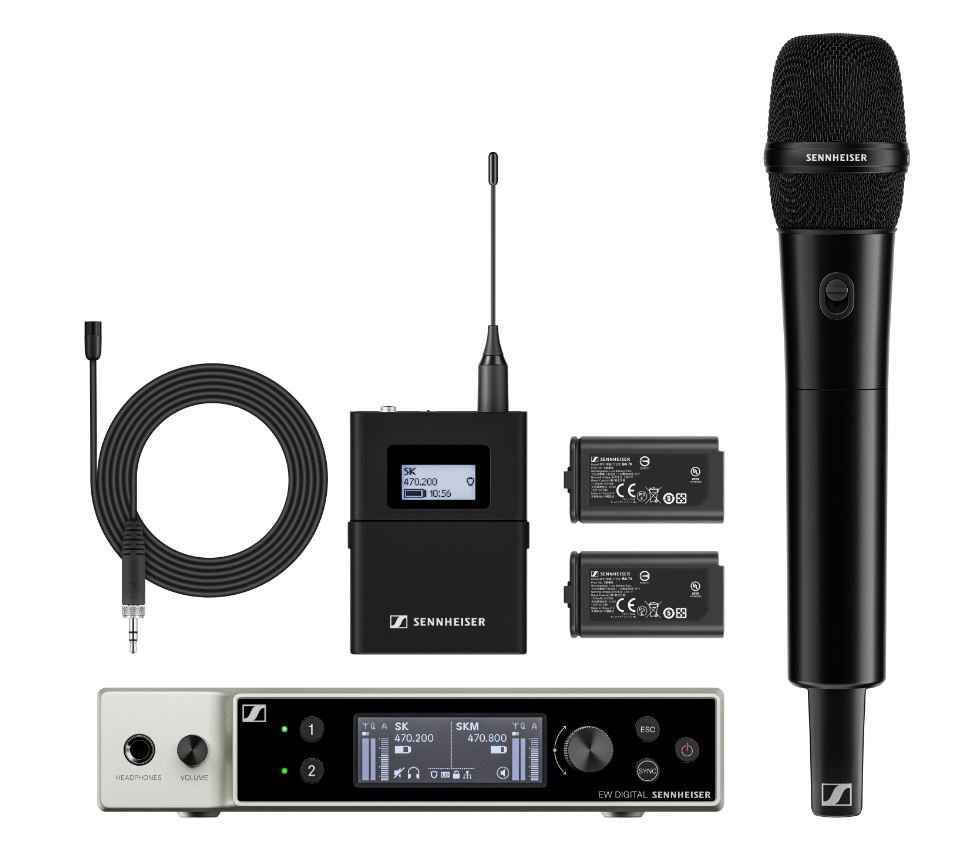 Sennheiser EW-DX MKE2/835-S SET (S1-10), SKM-S, MMD 835, SK, MKE2, EM2, MZQ, 2x BA 70, 2x Antenna