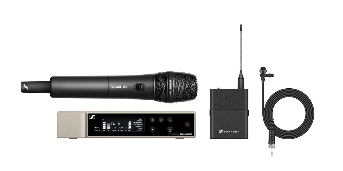 Sennheiser EW-D ME2/835-S SET (S1-7), ME 2 Lapel, Bodypack & SKM-S 835 Transmitter, 606.2-662MHz