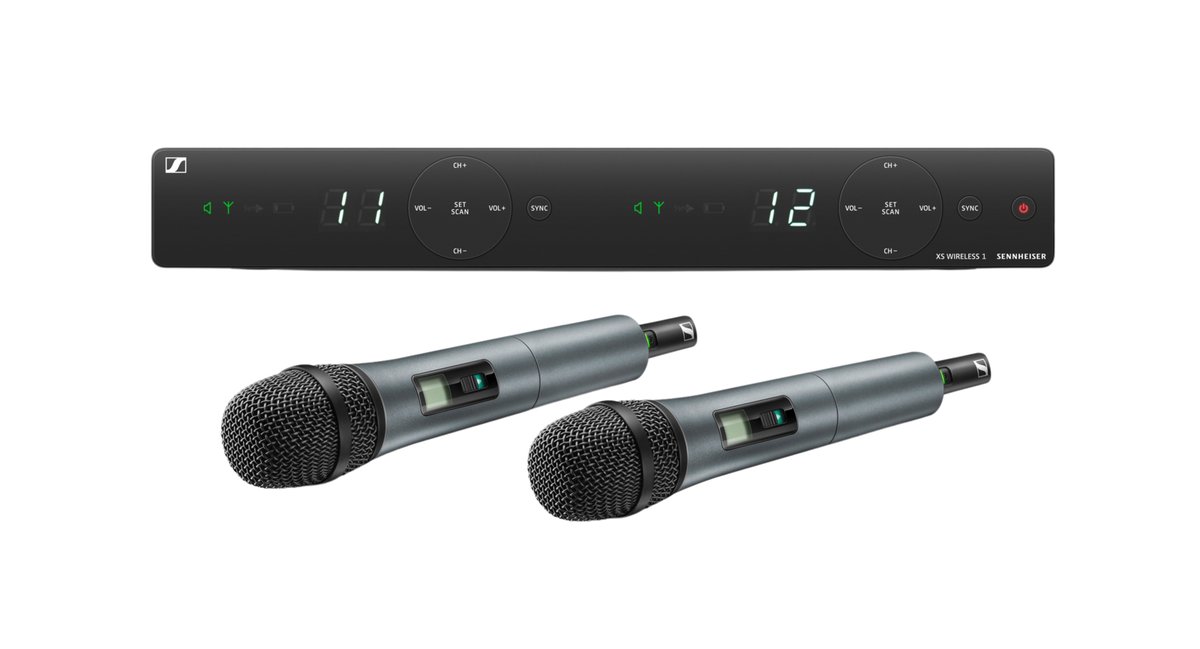 Sennheiser XSW 1-835 DUAL-B Dual Vocal Set, E 835 Dynamic Capsule, 614-638MHz