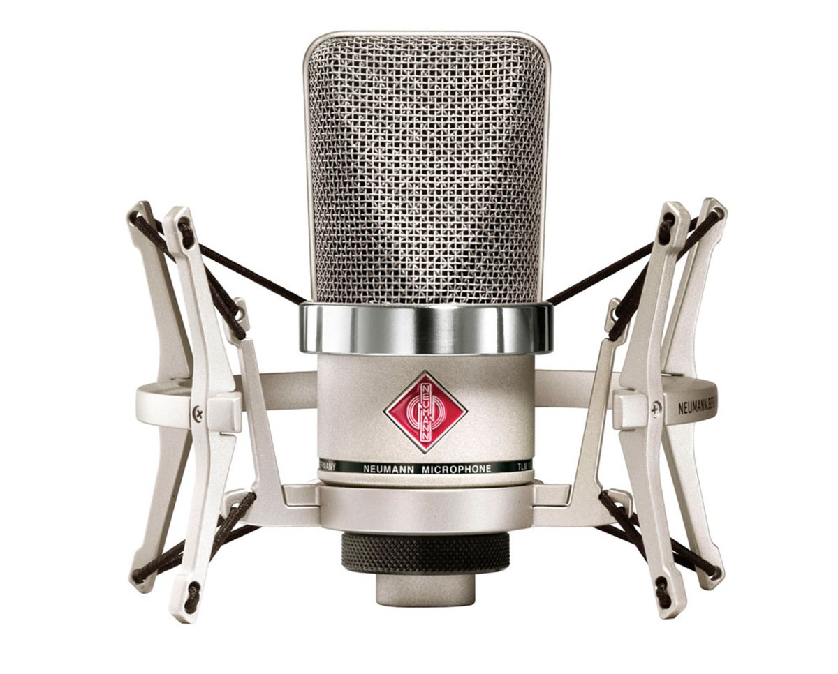 Neumann TLM 102 Studio Set Large Diaphragm Microphone, Cardioid, Nickel, Elastic Suspension