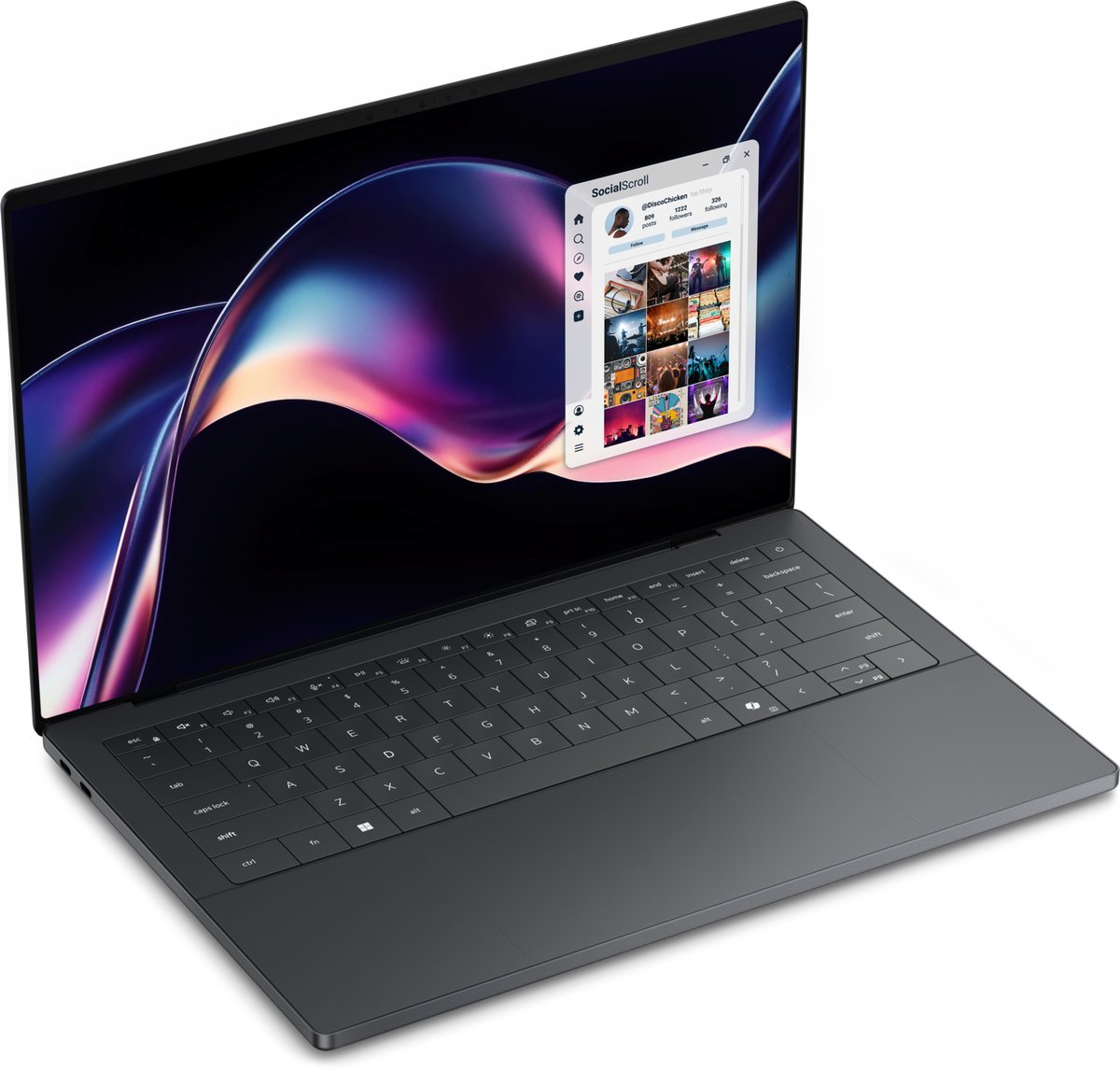 Dell XPS 14 DA14260, Graphite, 14.0", Touch, 2.8K (2880x1800), 20-120Hz, OLED, 400 nits, InfinityEdge, Series 3 Intel® Core™ Ultra X7 Processor 358H (16 cores, 18MB Cache, up to 4.8 GHz), 32GB LPDDR5x Dual Channel at 9600 MT/s, 1TB, M.2, PCIe NVMe, S