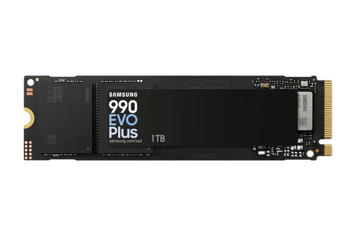 Samsung SSD SAMSUNG MZ-V9S1T0BW 990 EVO Plus 1TB NVMe SSD - Read Speed up to 7150 MB/s; Write Speed to up 6300 MB/s; Random Read up to 850;0