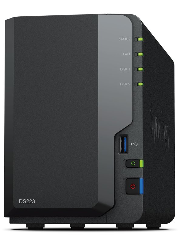 Synology DiskStation 2 Bay NAS; 4-core 1.7 GHz; 2 GB DDR4 non-ECC