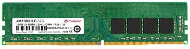 Transcend Jet Memory 32GB DDR4-3200 Desktop U-DIMM 2RX8 CL22