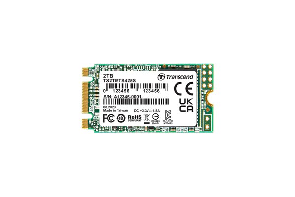 Transcend 2 Tb MTS425S M.2 SATA 3 2242 SSD 3d Nand - Cacheless