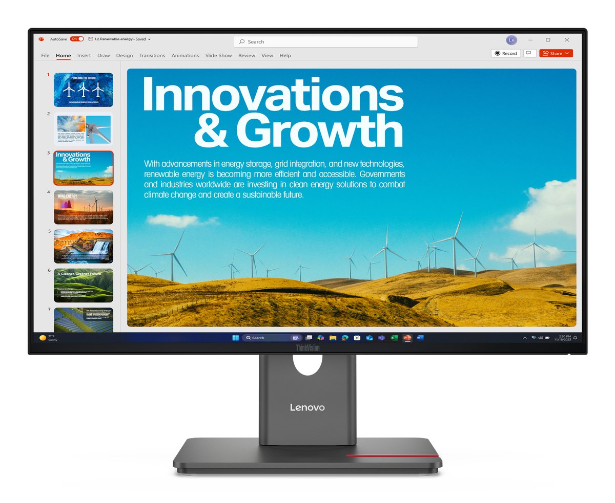 Lenovo ThinkVision P24QD-40, 2560x1440, x USB-C® (USB 10Gbps,DP 1.4 Alt Mode HBR3, PD3.1 140W, USB upstream), 1x USB-B (USB 5Gbps, USB upstream), 4x USB-A (USB 5Gbps, 1x BC1.2, USB downstream), 1x USB-C (USB 5Gbps, 15WPD, USB downstream), 1x HDMI® 2.1 TMDS, 1x DP 1.4 (HBR3), 1x DP 1.4 Out, 1x USB-C® (10Gbps, DP 1.4 Alt Mode HBR3),
1x RJ45, Ethernet (10M/100M/1000M/2500M), 4ms GtG (Extreme mode) / 6ms GtG (Typical mode), Tilt, Swivel, Pivot, Height Adjust Stand, 3-year warranty, 23.8" (526.8x296.4 mm) IPS,