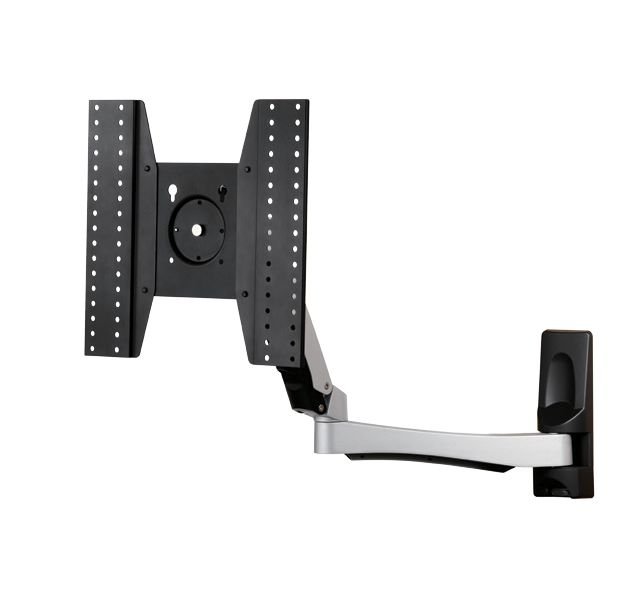 Aavara ATW20M full motion display arm- wall mount , 2 arm / 3 joints - 110 ( +90~-20 ) tilt angle adjustable , 95 ( +60~-35 ) tilt arm adjustment , +/-90 swivel angle adjustable , 360 rotation pivot for landscape or portrait , height adjustable , with ExperTorque technology , smart cable management , aluminum alloy/Steel , VESA mounting upto 400x400 , support up to 20Kg