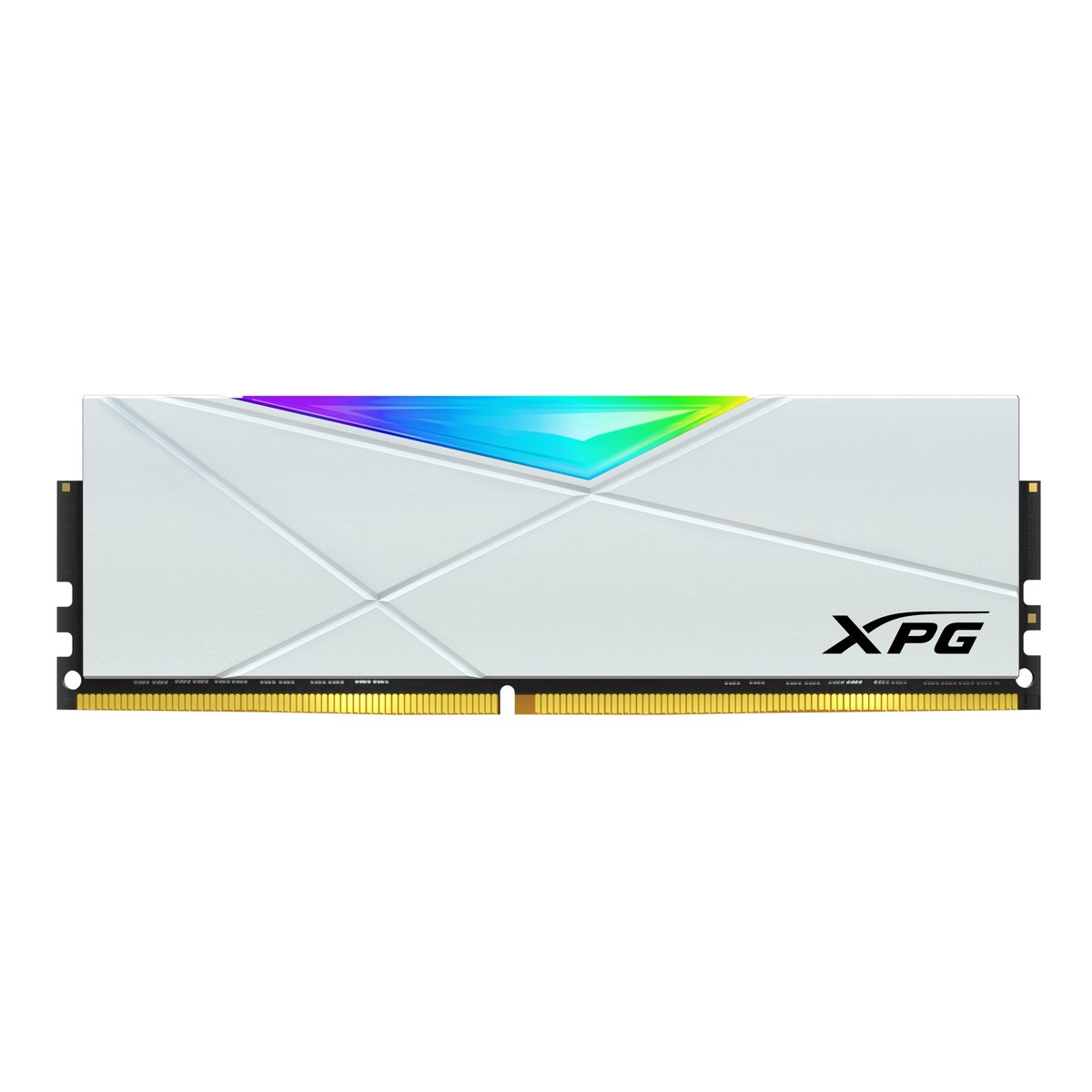Adata AX4U320016G16A-SW50 RGB D50 White - 16Gb x1 , solid constructed metal heatsink ( 133.35x40x8mm ) , 10-layer PCB , support Intel + AMD XMP ( eXtreme Memory Profiles ) , Ddr4-3200 ( pc4-25600) , CL16 , 1.35v - 288pin - lifetime warranty