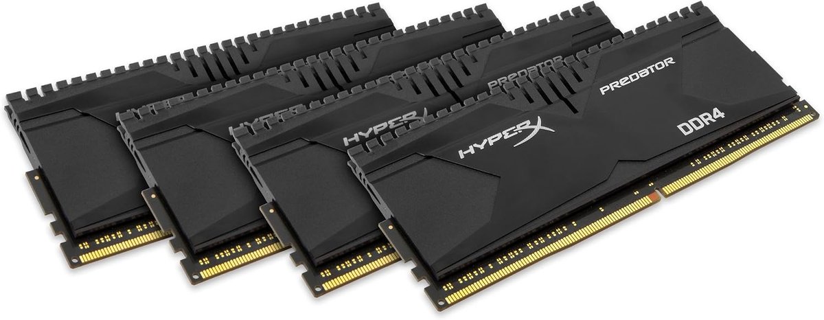 Kingston HX421C13PBK4/16 DDR4-2133 ( pc4-17000) , hyper-x Predator with tall heatsink , CL13 , 4Gb x 4 kit - support Intel XMP ( eXtreme Memory Profiles ) , 1.2v - 288pin - lifetime warranty