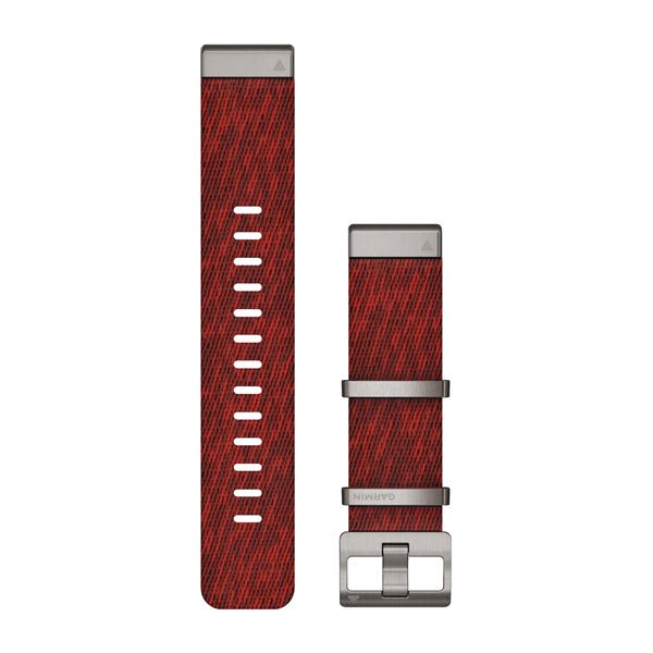 Garmin QuickFit 22mm Jacquard Weave Nylon Strap - Red (MARQ)