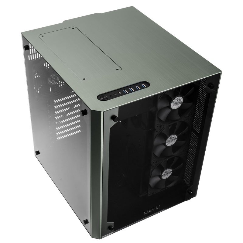 Lian-li pc-O8w GreeN 2x glas