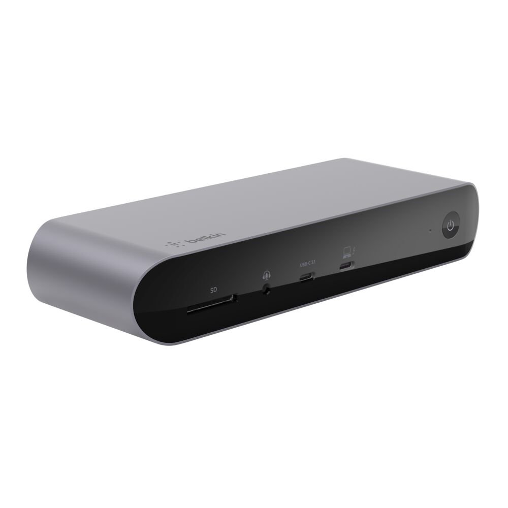 Belkin Pro - 12-in-1 Thunderbolt 4 Dock - 2xThunderbolt 4 2x HDMI 2.0 USB-C 4xUSB-A, SD, Audio, Gigabit Ethernet. Upto 8K HD, 40Gbps. For MacOS and Windows - 90 Watt Power Delivery