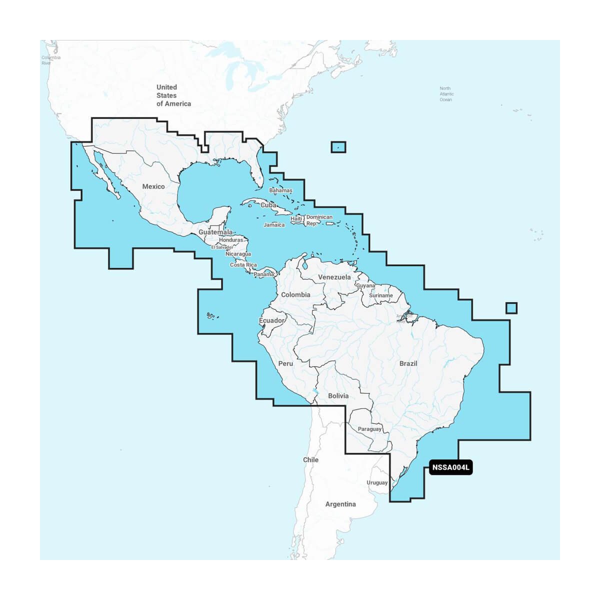 Garmin NSSA004L Mexico, Caribbean to Brazil (GN+)