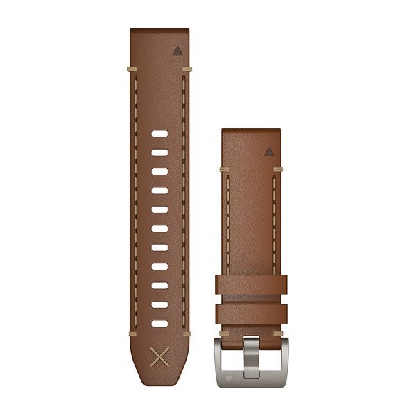 Garmin QuickFit 22mm Brown Italian Vachetta Leather Strap (MARQ)