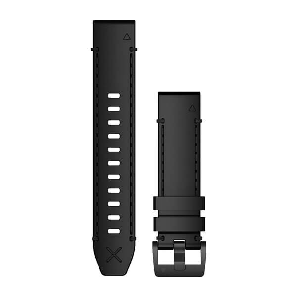 Garmin QuickFit 22mm Black Italian Vachetta Leather Strap (MARQ)