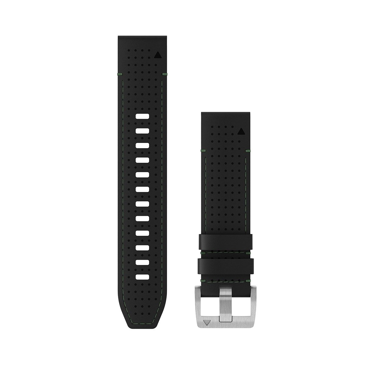 Garmin Acc, MARQ GEN2 QF 22, Hybrid Leather Strap, Black/Green
