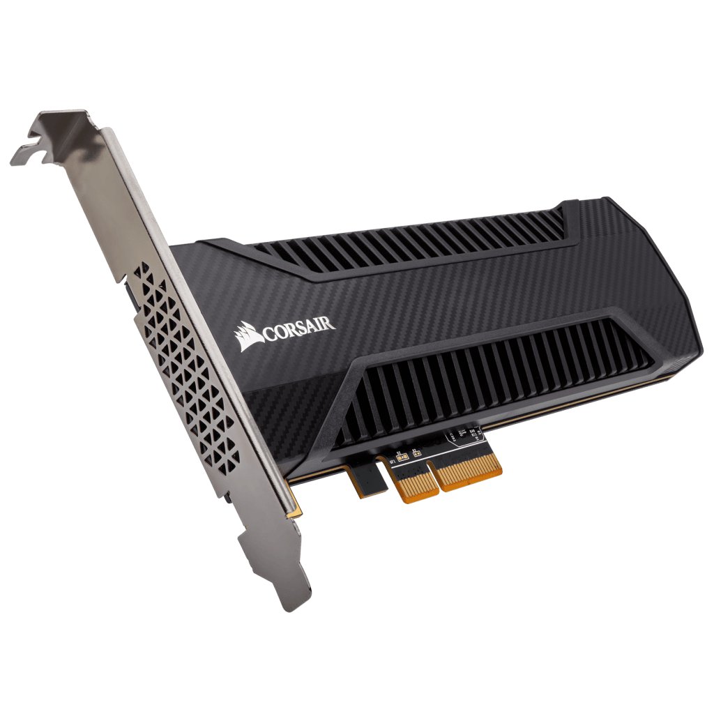 Corsair CSSD-N400GBNX500 NX500 series 400Gb NVMe PCi-E Gen3 (4x) MLC SSD , with full-height + low-profile bracket , Phison PS5007-E7 controller ( quad-cores / 8-channel ) , built-in hardware AES-256 encryption , max read/write : 3000/2400mb/sec , maximum 4K ioPS read/write : 300000 / 270000 - 2 millions MTBF with 698 TBW - 5 years warranty