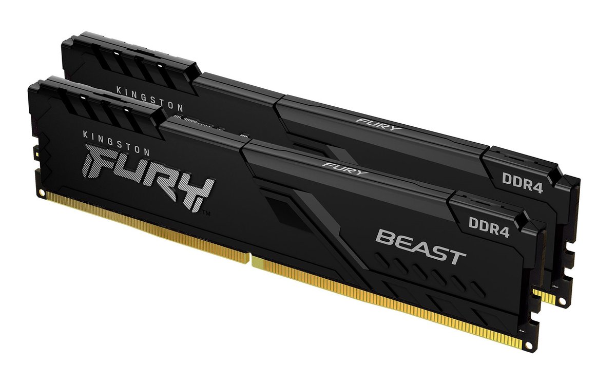 Kingston hyper-x Fury HX436C17FB3K2/16 / Fury beast KF436C17BBK2/16 , DDR4-3600 ( pc4-28800) , with asymmetrical heatsink , CL17 , 8Gb x2 kit - support Intel XMP ( eXtreme Memory Profiles ) , 1.35v - 288pin - lifetime warranty