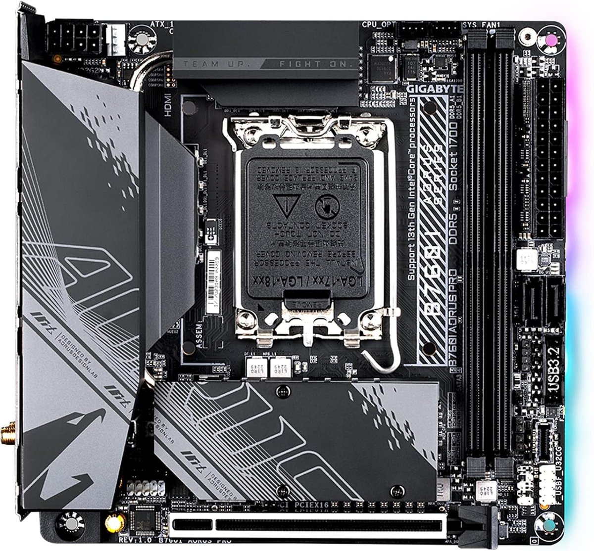 Gigabyte Gb B760i Aorus Pro D5+Wifi iTX