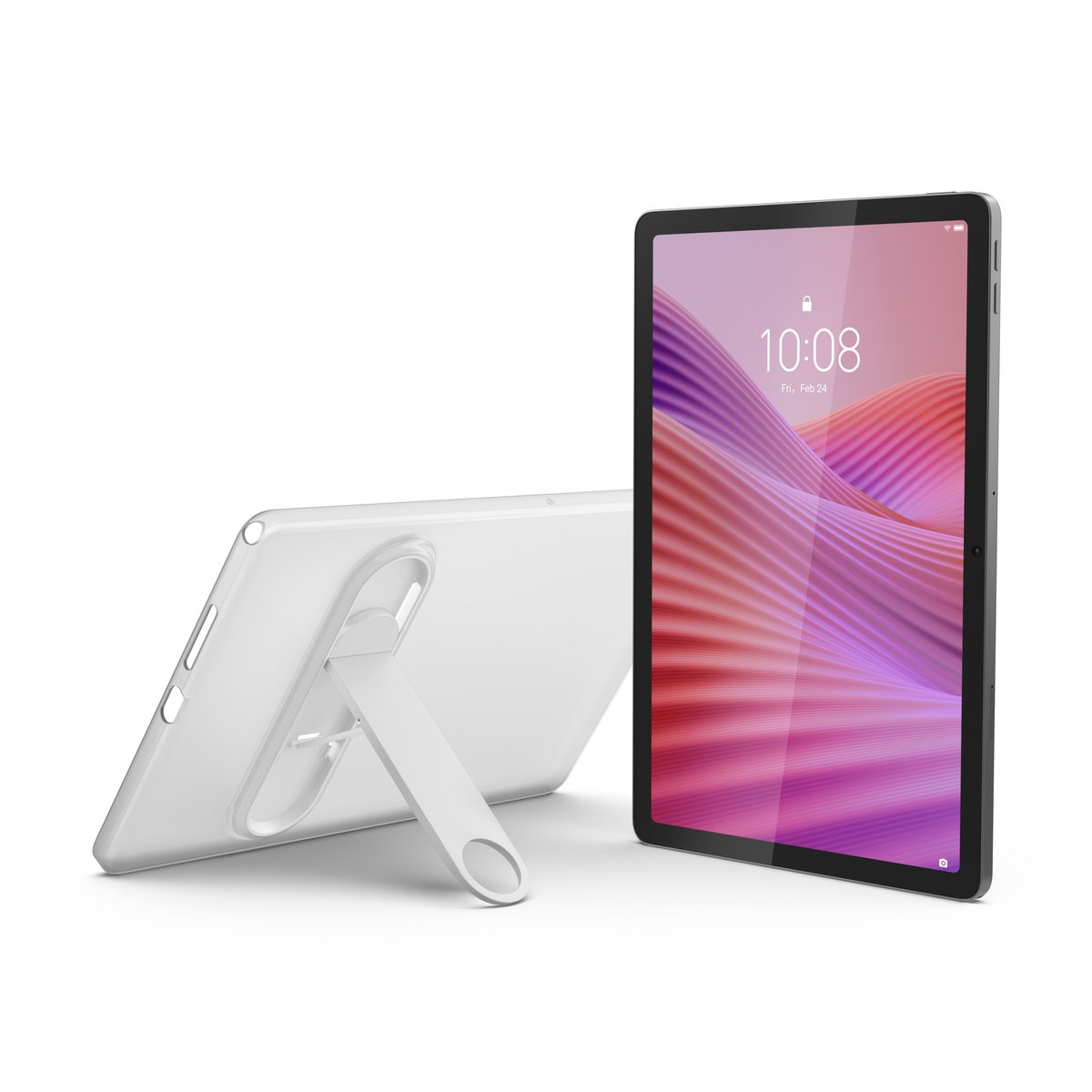 Lenovo Tab Bundle Incl. Clear Case with Built-in Kickstand, 10.1" WUXGA (1920x1200) TFT LCD (IPS) 400nits Anti-fingerprint, 72% NTSC, 60Hz, Touch, MediaTek Helio G85 (8C, 2x A75 @2.0GHz + 6x A55 @1.8GHz), 4GB Soldered LPDDR4x, 128GB eMMC 5.1, Integrated Arm Mali-G52 MC2 GPU, Android™ 14 or Later, Wi-Fi® 5, 802.11ac 1x1 + BT5.3, 4G LTE, Luna Grey, Intergrated 5100mAh (Typical), Voice Call, Front 5.0MP / Rear 8.0MP, 1-year, Carry-in