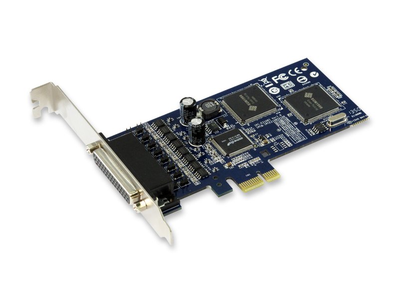 Sunix ipc-E2108S with Surge protection - standard + Low-profile dual bracket - 8 port RS422/485 high-speed serial , pci-e card , 128byte hardware + 128k software FiF, 921.6Kbps , 15KV ESD protection + 15KV IEC1000-4-2 Air Gap Discharge + 8KV IEC1000-4-2 Contact Discharge + 2KV surge protection , SUN1999 chipset