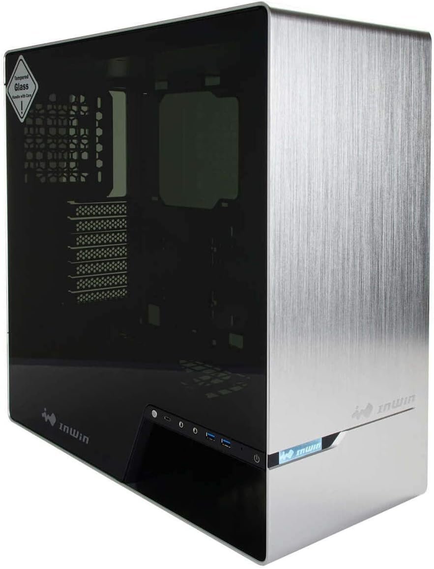 In Win 905 full tower chassis with OLED disply ( customizable or PC health display ) , silver - with dual tempered glass side panels , with white logo display ) , quick-release side panel , no psu (bottom placed) , dual chambers design for heat separation , support upto 330mm long card , brushed-hairline 4mm aluminium ; 1x usb3.1 Gen2 type C + 2x front usb3.0 + audio in/out - 1x 3.5" + 4x 2.5" - upto 6x120mm fans with anti-dust filter , support upto 3x radiators ( 120+240+360mm ) - support upto E-ATX - upto 7x expansion cards