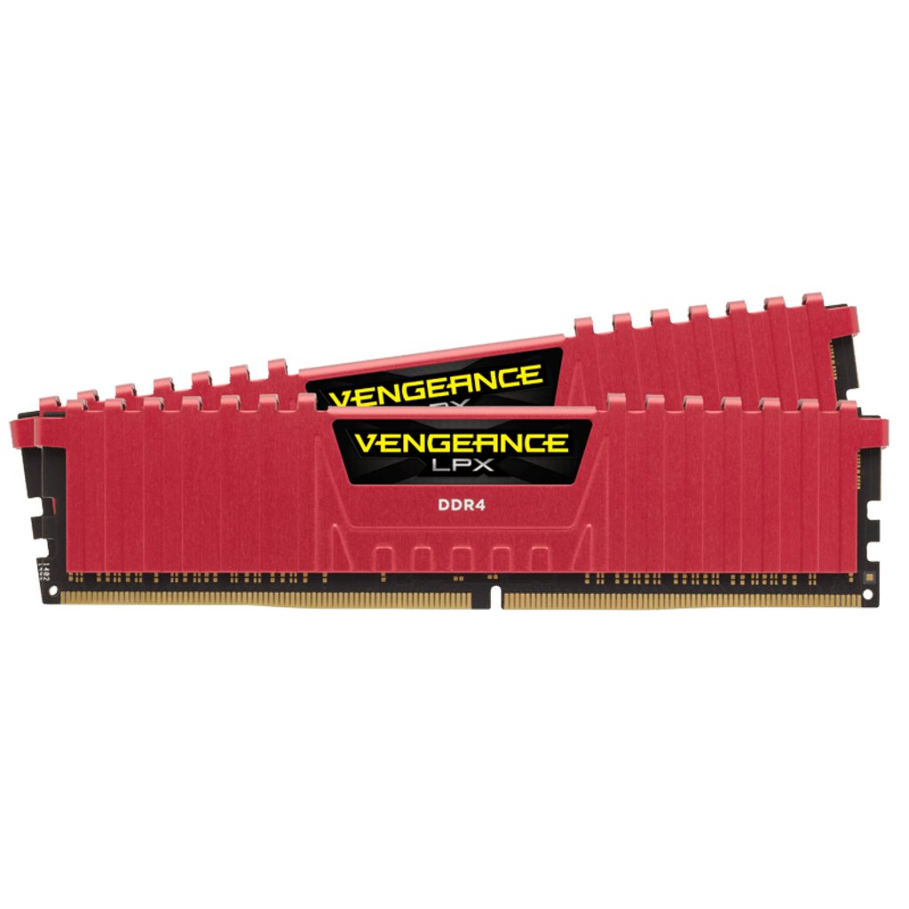 Corsair CMK8GX4M2A2133C13R vengeance Lpx with Red low-profile heatsink , with 8-layer PCB , 4Gb x 2 kit - support Intel XMP ( eXtreme Memory Profiles ) , Ddr4-2133 ( pc4-17000 , CL13 , 1.2v - 288pin - lifetime warranty