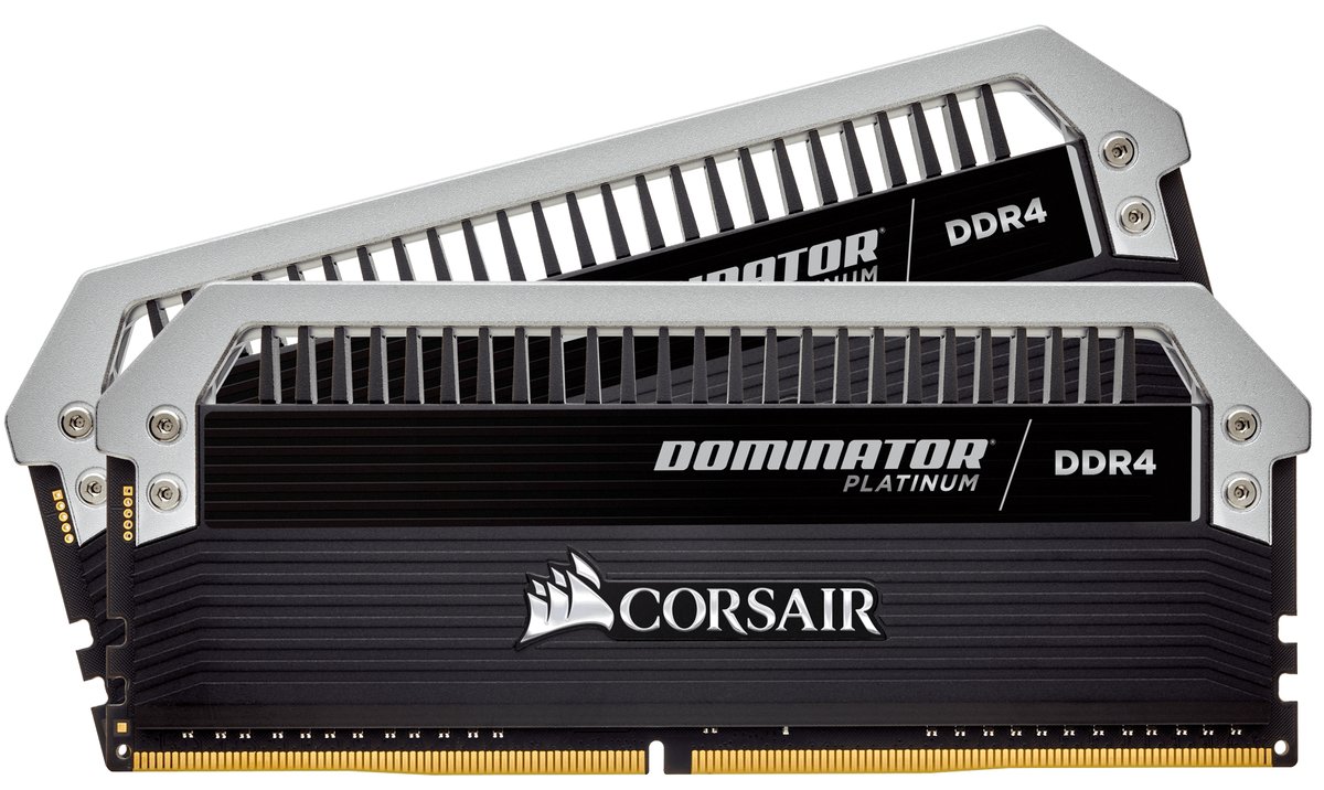 Corsair CMD8GX4M2B3000C15 dominator Platinum with DHX technology + with white LED light bar + DHX Pro / corsair link , with 8-layer PCB , 4Gb x 2 kit - support Intel XMP ( eXtreme Memory Profiles ) , Ddr4-3000 ( pc4-24000) , CL15 , 1.35v - 288pin - lifetime warranty
