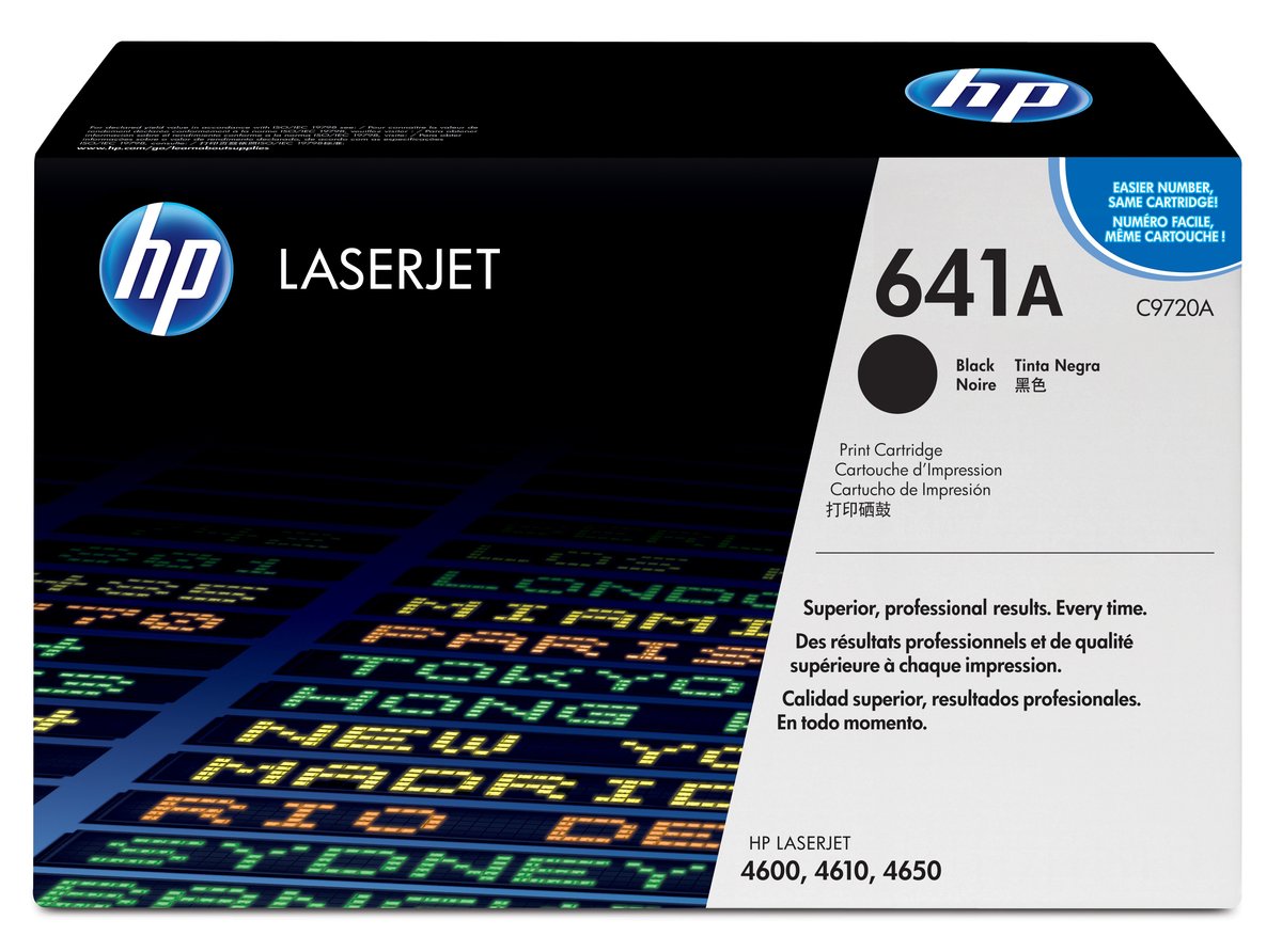 HP C9720A no.641a Black toner , 9000pages - for HP color laser 4600 series , 4650 series