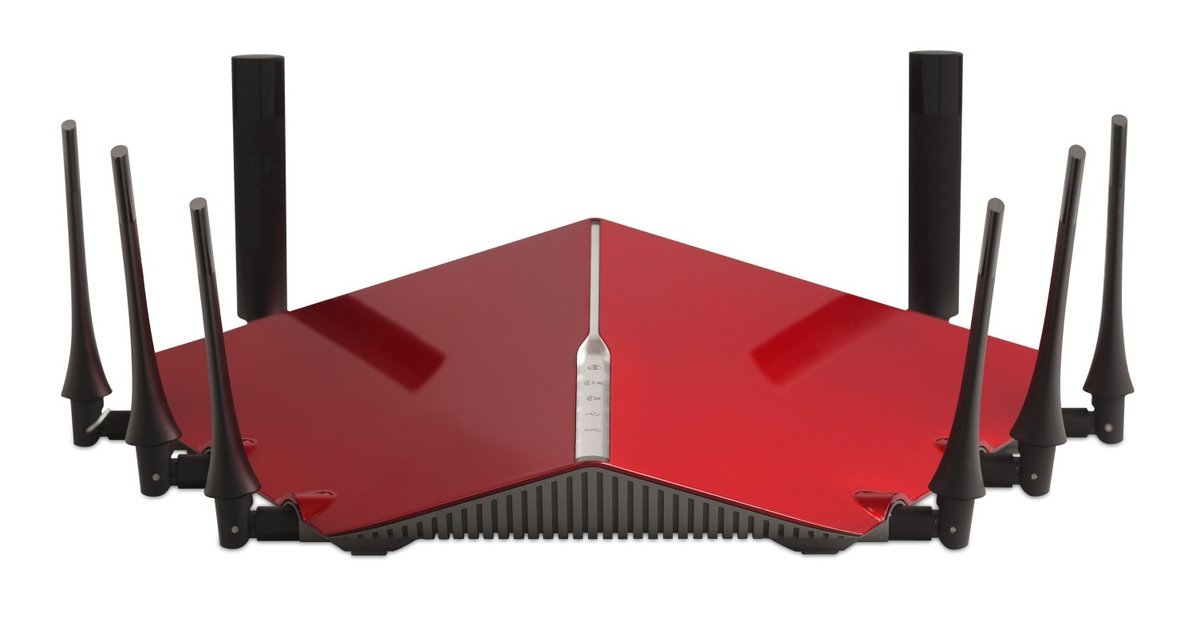 D-Link DiR-895L wireless AC5300 Tri-Band Gigabit Router - with 8x high powered MU-MiMo antenna , 1.4Ghz dual core processor , AC smartbeam , router/extender mode , 2.4+5+5Ghz Tri-band , ( 802.11b/g/N/ AC ) 5300Mbps (1000+2166+2166) wireless router with 4 port gigabit switch + built-in usb2.0+usb3.0 shareport for storage or printer - 4Tx4R , 8x external antenna