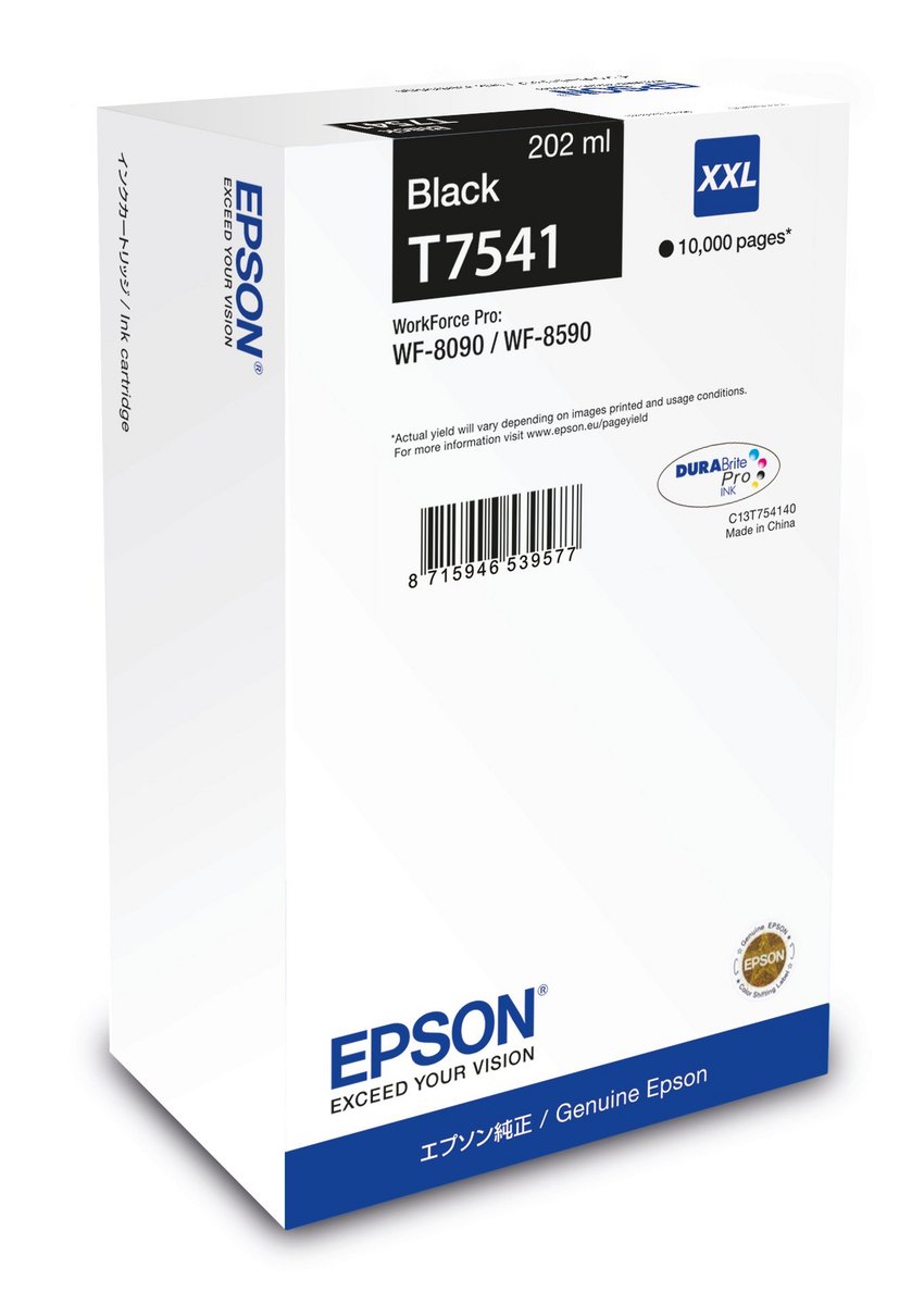 Epson Ink Cartridges Black 202ml XXL WF-8090 / WF-8590 10000 pages