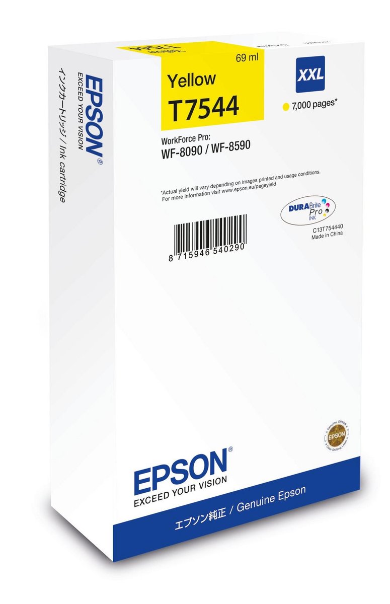 Epson Ink Cartridges Yellow 69ml XXL WF-8090 / WF-8590 7000 pages