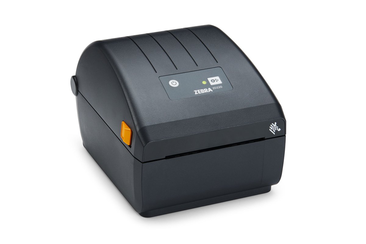 Zebra Direct Thermal Printer ZD220; Standard EZPL; 203 dpi; EU and UK Power Cords; USB