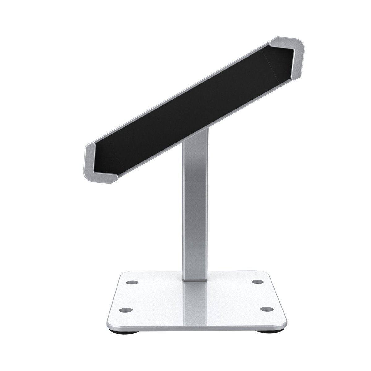 Tuff-Luv - Secure Anti-Theft Lockable Tablet/Phone Desk Stand for Tablets Fits Tablets 9" - 14" - Silver